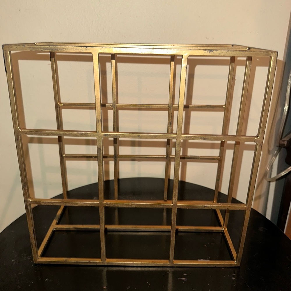 World Market Gold Wine Bottle Holder